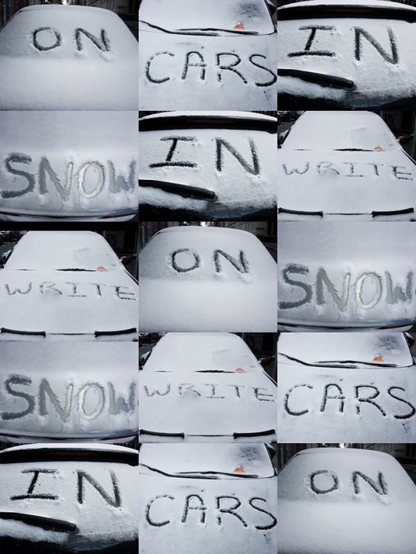 Write On Cars In Snow